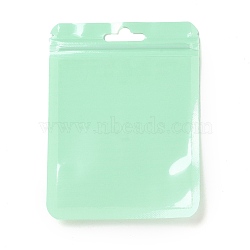 Rectangle Plastic Zip Lock Gift Bags, with Transparence Windows Resealable Bags, Aquamarine, 12x9x0.15cm, Unilateral Thickness: 2.5 Mil(0.065mm)(OPP-B006-02C-01)