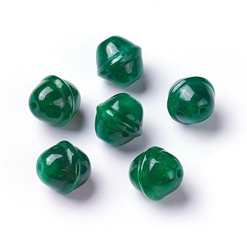 Natural Myanmar Jade/Burmese Jade Beads, Dyed, Bell, 10x10mm, Hole: 1.4mm