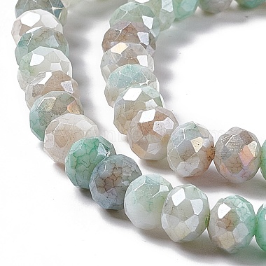 hebras de perlas de vidrio electrochapadas facetadas(X-GLAA-C023-02B)-4