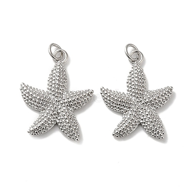 Platinum Starfish Brass Pendants