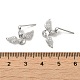 Rhodium Plated Wings 925 Sterling Silver Micro Pave Cubic Zirconia Dangle Stud Earring Findings(STER-P056-10P)-3