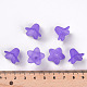 Perlas de flores de acrílico transparentes esmeriladas de color púrpura(X-PLF018-15)-4