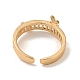 Brass with Cubic Zirconia Open Cuff Rings(RJEW-B052-04G-02)-3