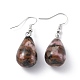Natural Rhodonite Dangle Earrings(EJEW-P143-C14)-1