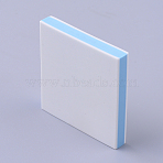 DIY Scrapbook, Square Rubber Stamp Carving Blocks, Professional Candy Color Engraving Rubber Brick, Blue, 5x5x0.8cm(X-AJEW-TAC0019-24B)