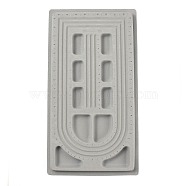 Plastic Flocking Bead Design Boards, Beads Trays, Necklace Design Boards, Gray, Size: about 27cm wide, 49cm long, 2cm thick(X-TOOL-H001-1)