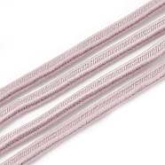 Elastic Cord, with Nylon Outside and Rubber Inside, Misty Rose, 4x3.5mm, about 100yard/bundle(300 feet/bundle)(EC-S003-04F)