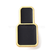 Golden Alloy Brooches, Enamel Pins, for Backpack Cloth, Bottle, 25x13x1.5mm(JEWB-K020-01B-G)