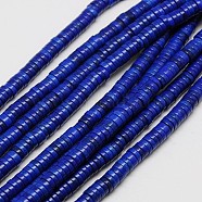 Synthetic Turquoise Beads Strands, Heishi Beads, Dyed, Flat Round/Disc, Medium Blue, 5x3mm, Hole: 1mm, about 145pcs/strand, 15.75 inch(TURQ-G110-5x3mm-05)