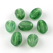 Oval Imitation Gemstone Acrylic Beads, Medium Sea Green, 18x13x9.5mm, Hole: 2mm, about 310pcs/500g(OACR-R052-08)