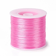 400M Flat Elastic Crystal String, Elastic Beading Thread, for Stretch Bracelet Making, Pearl Pink, 0.2mm, 1mm wide, about 446.81 Yards(400m)/Roll(NWIR-F011-03E)