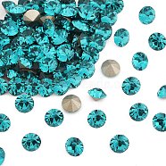 Preciosa&reg MAXIMA Crystal Round Stones, Czech Crystal, Dura Foiling, Round(431 11 615 Chaton), 60230 Blue Zircon, SS8/PP17(2.3~2.5mm)(Y-PRC-RBSS8-60230)