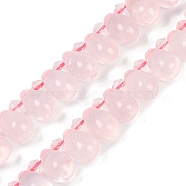 Natural Rose Quartz Beads Strands, Teardrop, Top Drilled, with Seed Beads, 8~9x11~12x8~9mm, Hole: 1mm, about 45pcs/strand, 15.55''(39.5cm)(G-B125-L01-02)