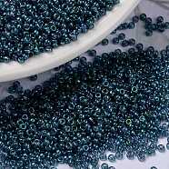 MIYUKI Round Rocailles Beads, Japanese Seed Beads, (RR314) Montana Blue Gold Luster, 15/0, 1.5mm, Hole: 0.7mm, about 5555pcs/bottle, 10g/bottle(SEED-JP0010-RR0314)