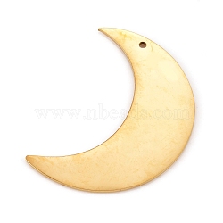 304 Stainless Steel Pendants, Manual Polishing, Laser Cut, Moon, Crescent, Golden, 33x24.5x0.8mm, Hole: 1.2mm(STAS-L238-102A-G)