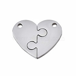 Non-Tarnish 201 Stainless Steel Pendants, Heart, Stainless Steel Color, 20x23x1.5mm, Hole: 2mm(STAS-N095-087P)