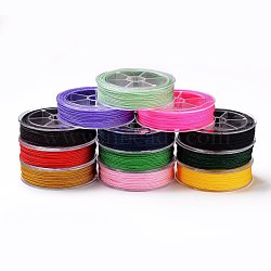 Braided Nylon Threads, Mambo Thread, for Jewelry Making, Mixed Color, 1.5mm, about 19.68 yards(18m)/roll(NWIR-F010)