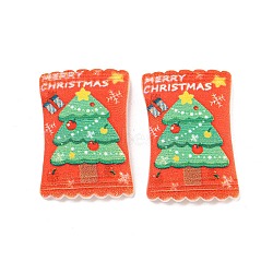 Christmas Theme Opaque Resin Decoden Cabochons, Snack Candy Bags, Christmas Tree, 26.5x18x5mm(CRES-B022-03A)