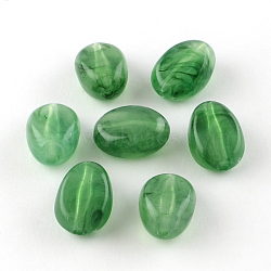 Oval Imitation Gemstone Acrylic Beads, Medium Sea Green, 18x13x9.5mm, Hole: 2mm, about 310pcs/500g(OACR-R052-08)