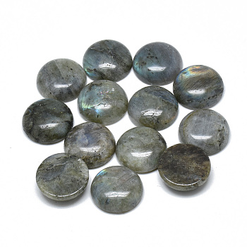 Natural Labradorite Cabochons, Half Round, 6x3.5mm