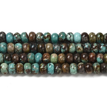 Natural Turquoise Beads Strands, Rondelle, 6x4mm, Hole: 0.6mm, about 105pcs/strand, 15.94''(40.5cm)
