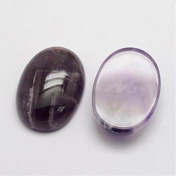Natural Amethyst Cabochons, Oval, 25x18x7~10mm.