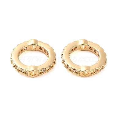 Real 18K Gold Plated Clear Ring Brass Bead Frame