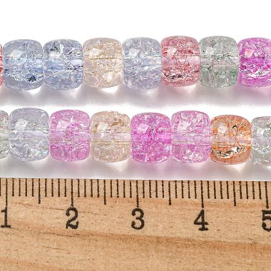 Transparent Spray Painting Crackle Glass Beads Strands(GLAA-NH0001-05A)-4