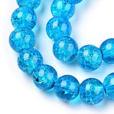 Spray Painted Crackle Transparent Glass Beads Strands(X-CCG-Q001-8mm-06-A)-3