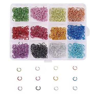 Mixed Color Mixed Color Ring Aluminum Open Jump Rings