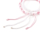 2Pcs 2 Colors Peach Blossom Braided Cord Bracelet(BJEW-JB07610-02)-5