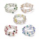 Glass Beads Five Loops Wrap Bracelets(BJEW-JB09056)-1