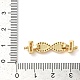 Rack Plating Brass Micro Pave Clear Cubic Zirconia Infinity Links Connector Charms(KK-K385-103G-01)-3