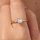 Clear Cubic Zirconia Diamond Finger Ring(MS4914-4)-2