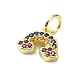 Brass Micro Pave Colorful Cubic Zirconia Pendants(KK-H475-12G)-2