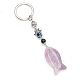 Porte-cl&eacute;s poisson l&eacute;pidolite naturel(PW-WG77624-01)-1