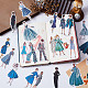 6 Sets 6 Colors Vintage Self-Adhesive Paper Stickers(STIC-CP0001-01)-5