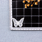 Lace Embroidery Sewing Fiber, DIY Garment Accessories, Butterfly, White, 35x43mm(DIY-WH0122-02B)