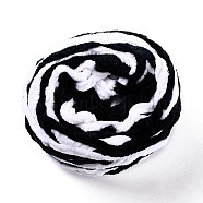 Soft Crocheting Yarn, Thick Knitting Yarn for Scarf, Bag, Cushion Making, Black, 7~8mm, 65.62 yard(60m)/roll(OCOR-G009-03U)