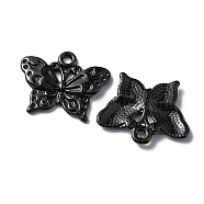 Baking Painted Alloy Pendants, Butterfly Charm, Hot Pink, 16.5x20x2mm, Hole: 1.5mm(FIND-TAC0011-82J)