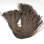 Polyester & Spandex Cord Ropes, 1 Inner Core, Camel, 2mm, about 109.36 yards(100m)/bundle(RCP-R007-336)