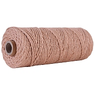 100M Round Cotton Cord, for Gift Wrapping, DIY Craft, Dark Salmon, 2mm, about 109.36 Yards(100m)/Roll(PW-WG90046-03)