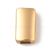 Ion Plating(IP) 304 Stainless Steel Slide Charms, Rectangle, Polished, Golden, 10x6x5mm, Hole: 3x3mm(STAS-C109-22G)