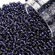 TOHO Round Seed Beads, Japanese Seed Beads, (28D) Dark Cobalt, 11/0, 2.2mm, Hole: 0.8mm, about 1110pcs/bottle, 10g/bottle(SEED-JPTR11-0028D)