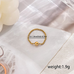 Stainless Steel Classic Roman Numeral Rings, Timeless and Fashionable, Golden, Inner Diameter: 16~19mm(YL1527-4)