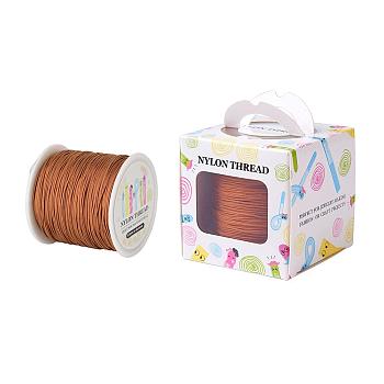 Nylon Thread, Chocolate, 0.8mm, about 98.43yards/roll(90m/roll)