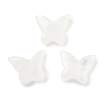 Natural Quartz Crystal Pendants, Rock Crystal Butterfly Charms, 19.5x15x5.5mm, Hole: 1mm