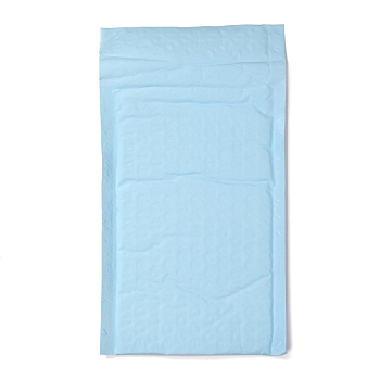 Matte Film Package Bags, Bubble Mailer, Padded Envelopes, Rectangle, Pale Turquoise, 22.2x12.4x0.2cm