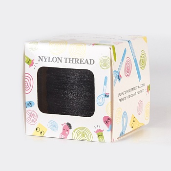 Nylon Thread, Black, 1.5mm, about 49.21 yards(45m)/roll
