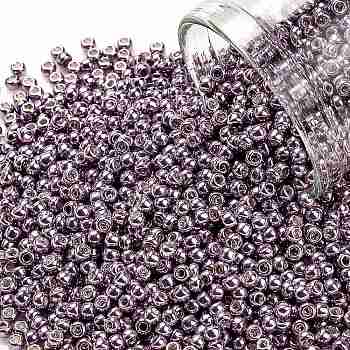 TOHO Round Seed Beads, Japanese Seed Beads, (554) Galvanized Lavender, 11/0, 2.2mm, Hole: 0.8mm, about 1103pcs/10g